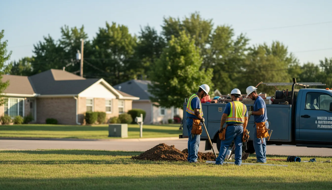 Residential water line and bathroom plumbing service in Slidell, LA